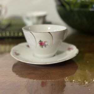 Floral Teacup and Saucer Set